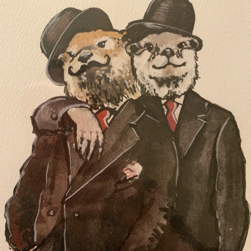 Original watercolor print, with original casing